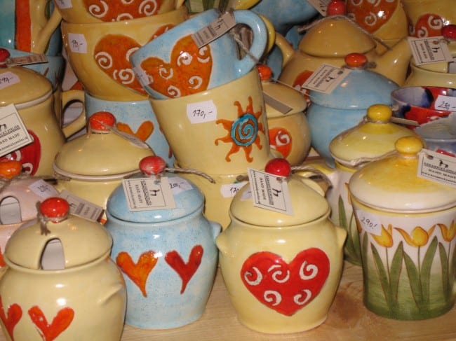 Ceramics stand, Christmas Market in Bratislava, Slovakia